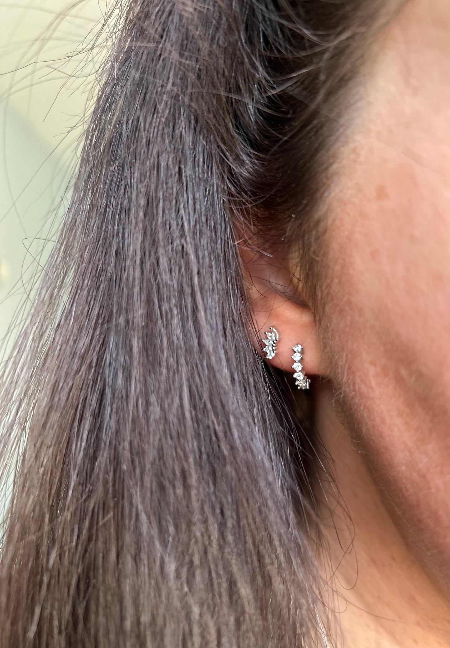 Dainty Silver Huggies