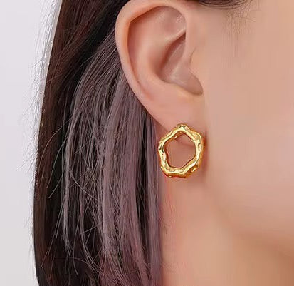Gold Halo Earrings