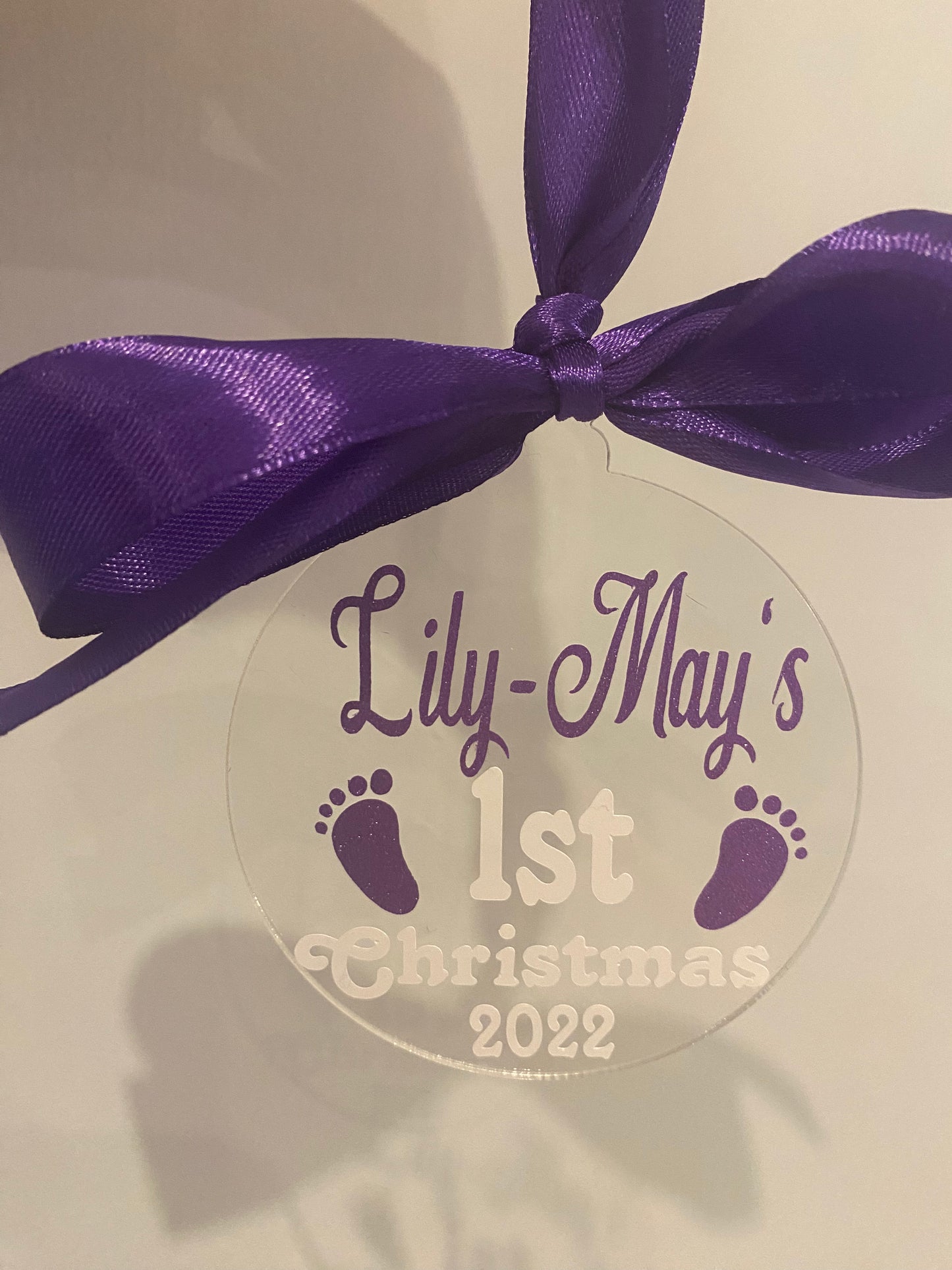 First Christmas Bauble - Purple