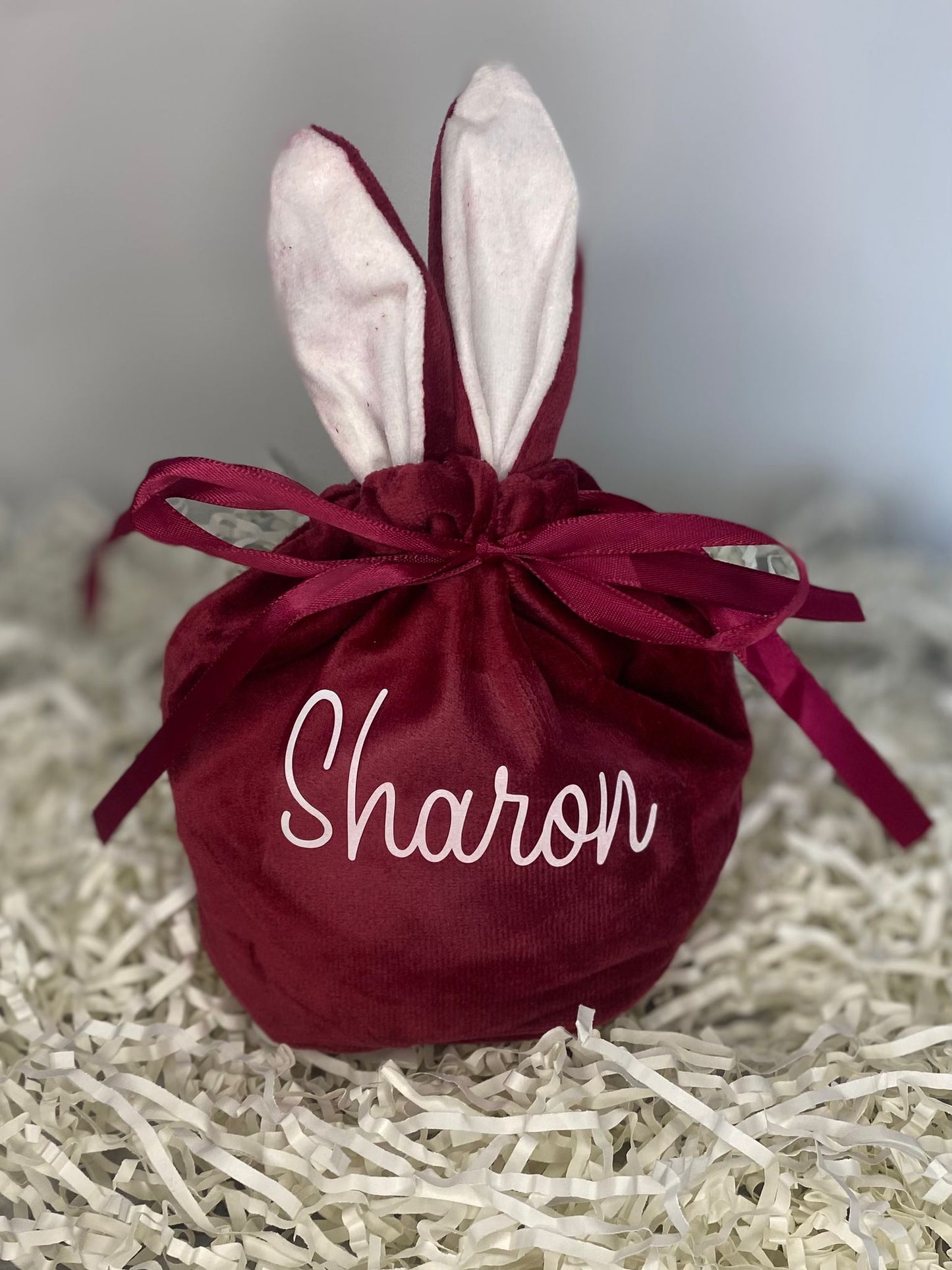 Mini Easter Bunny Bag - Wine