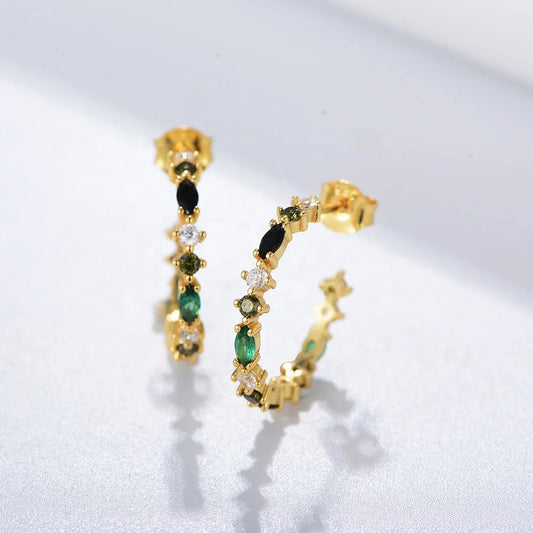 Aurora Rainbow Cuff Earrings