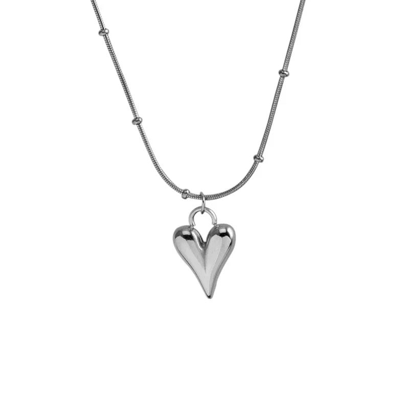 Silver Knot Chain Heart