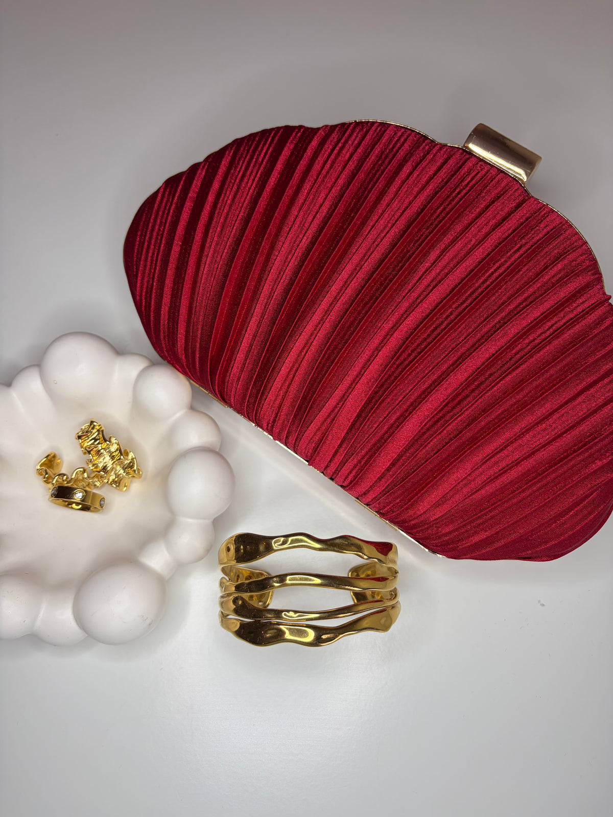 The Oceana Clutch - Burgundy