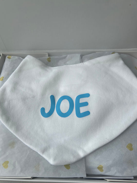 Personalised Bib - Blue Name