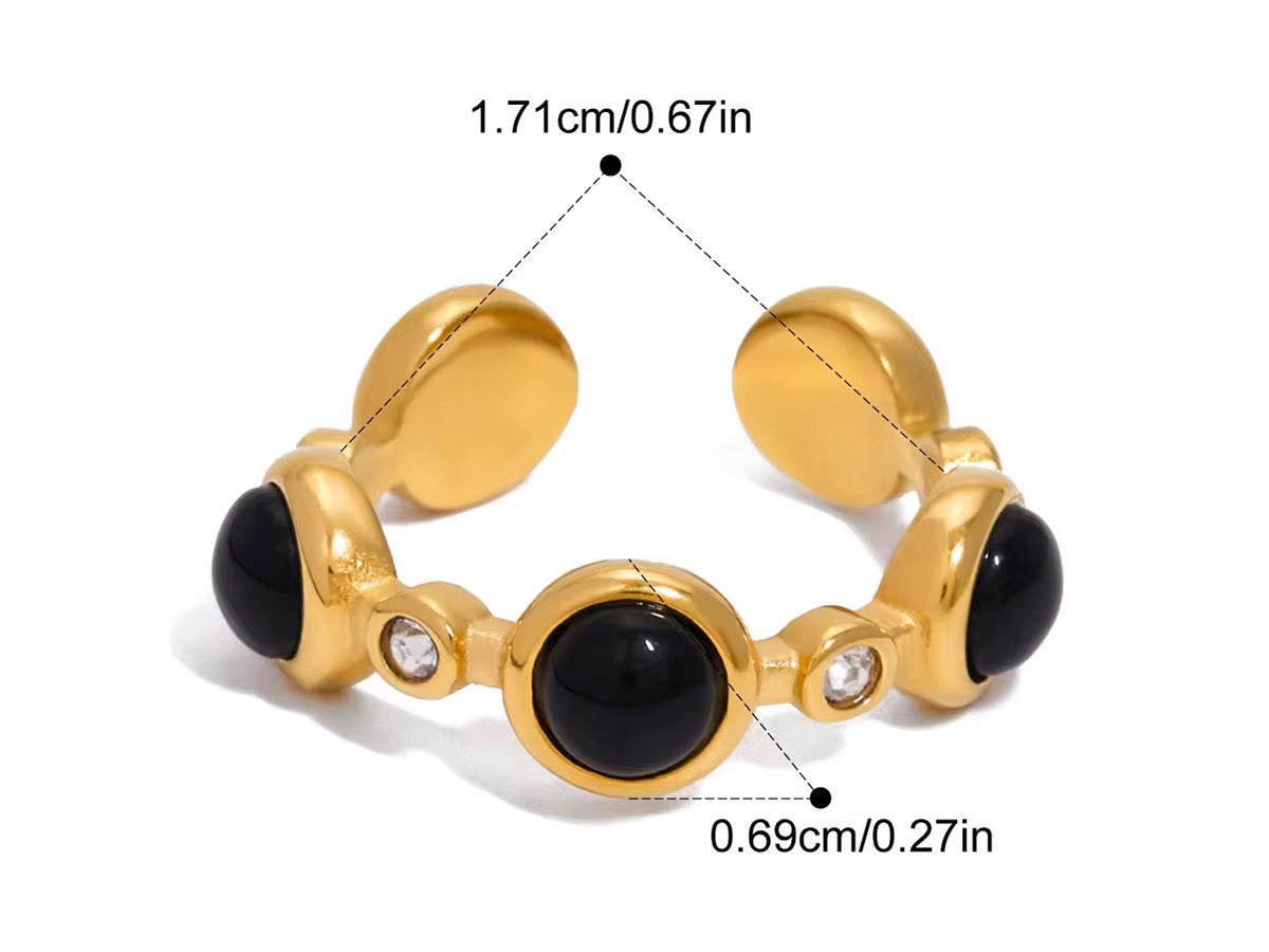 Ebony Adjustable Ring