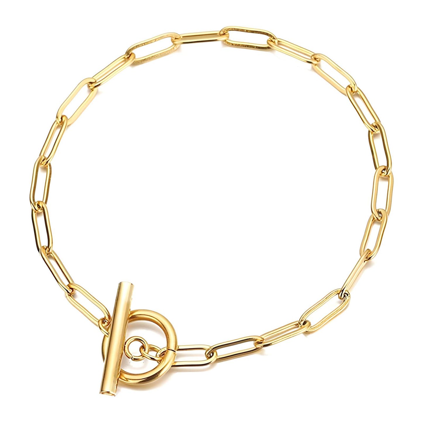 Gold Hoop & Bar Bracelet