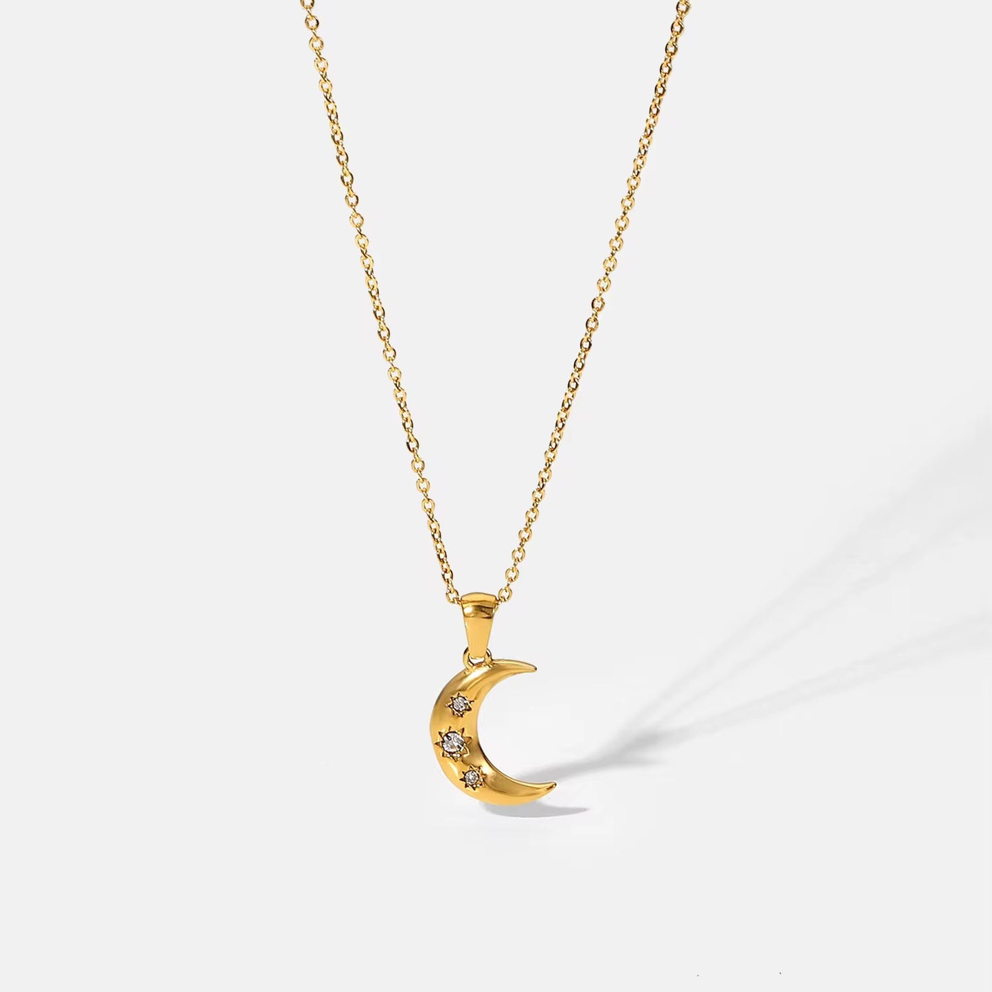 Starlit Crescent Necklace