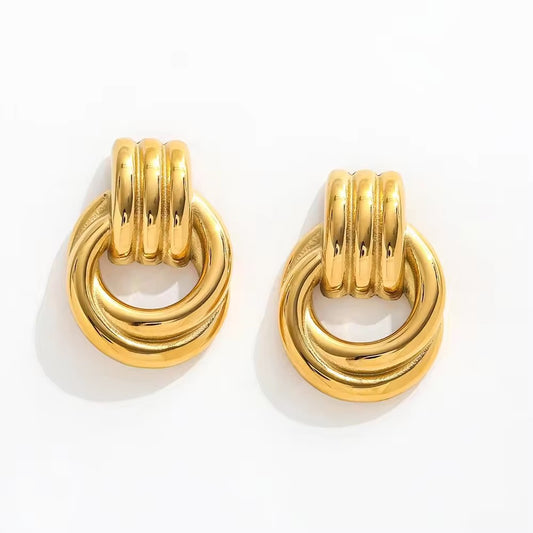 Gold Twisted Knot Earrings