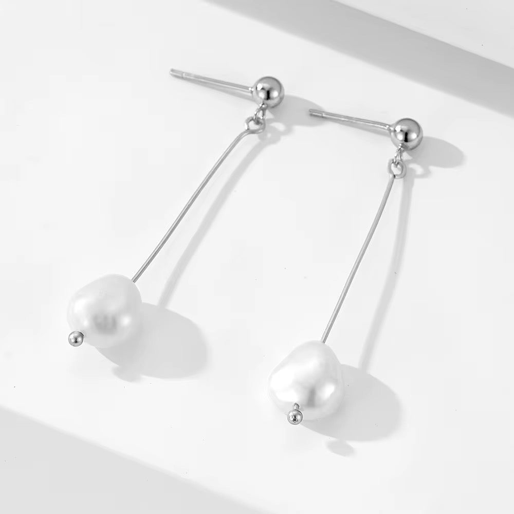 Everglow Pearl Earring - Silver