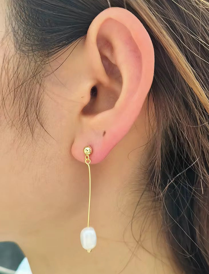 Everglow Pearl Earrings - Gold