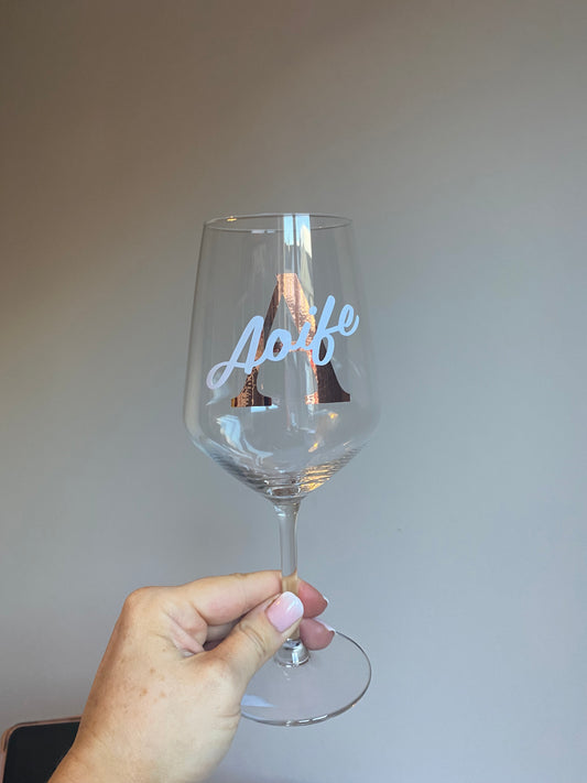 Initial Wine Glass