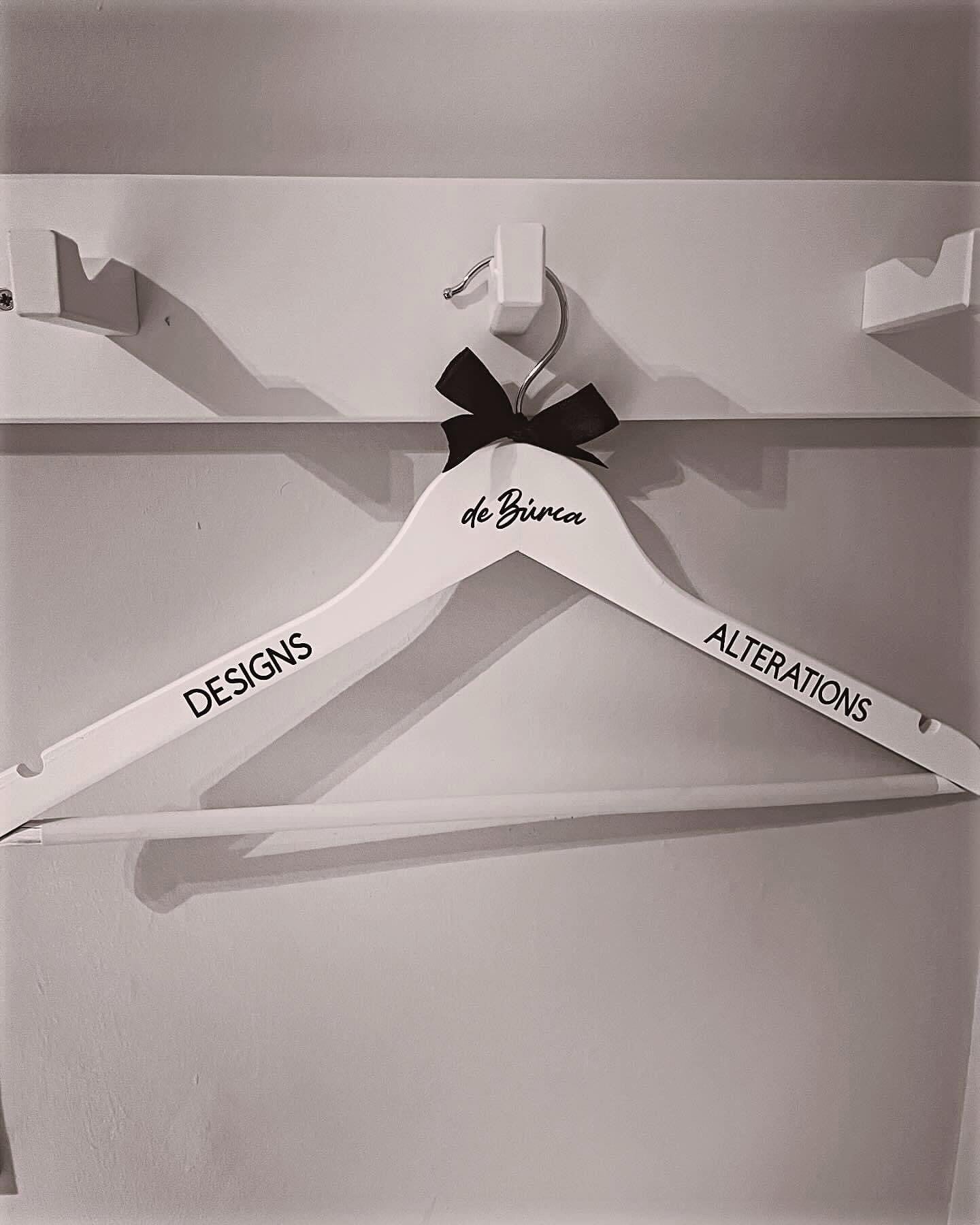 Personalised clothes hanger black details