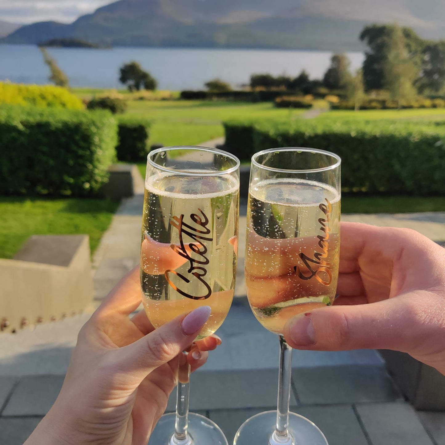 Engagement Champagne Glasses