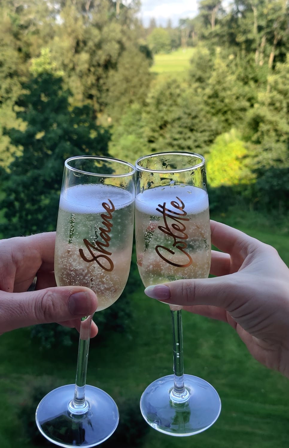 Engagement Champagne Glasses