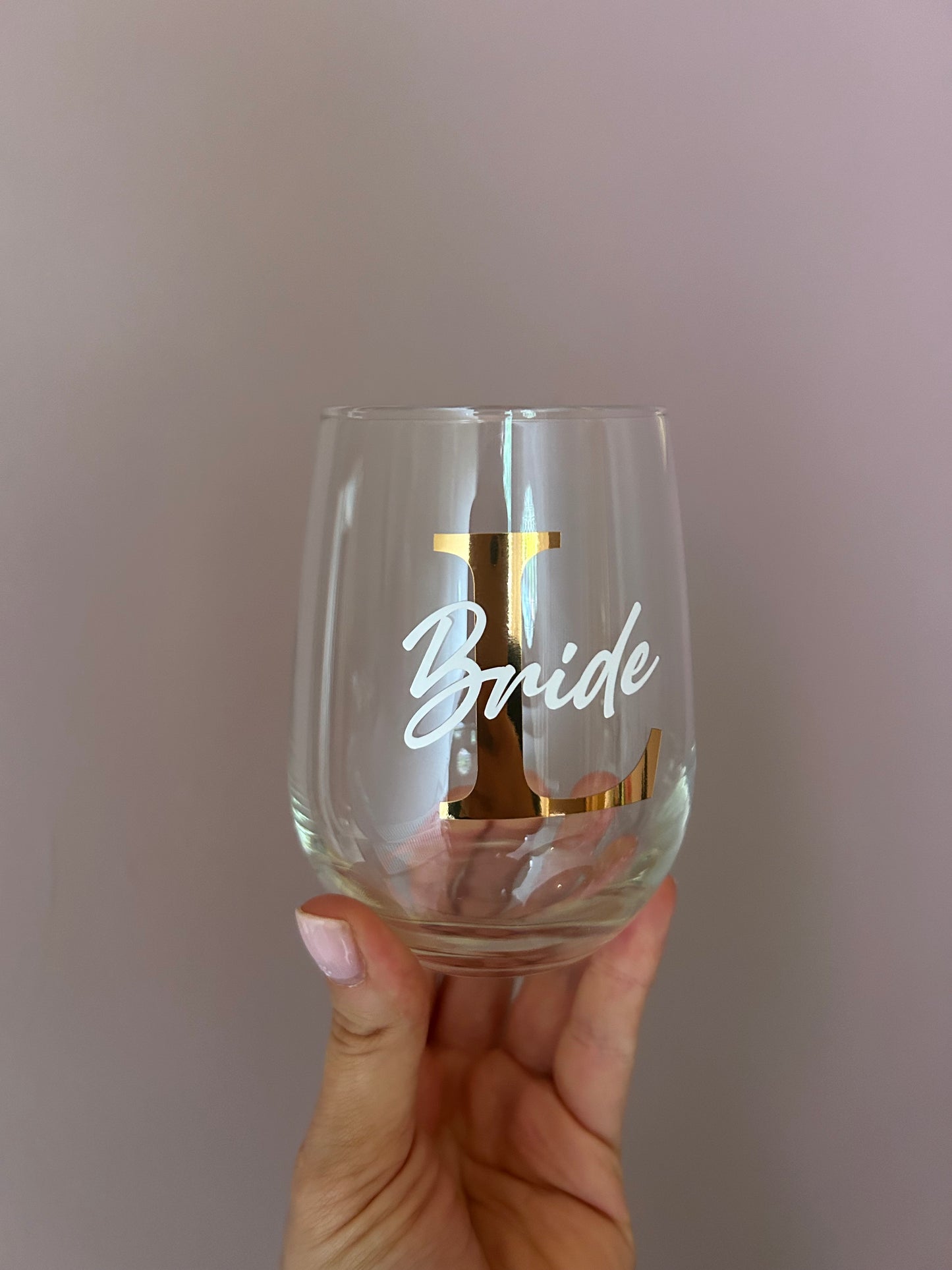 Bride Stemless Wine Glass