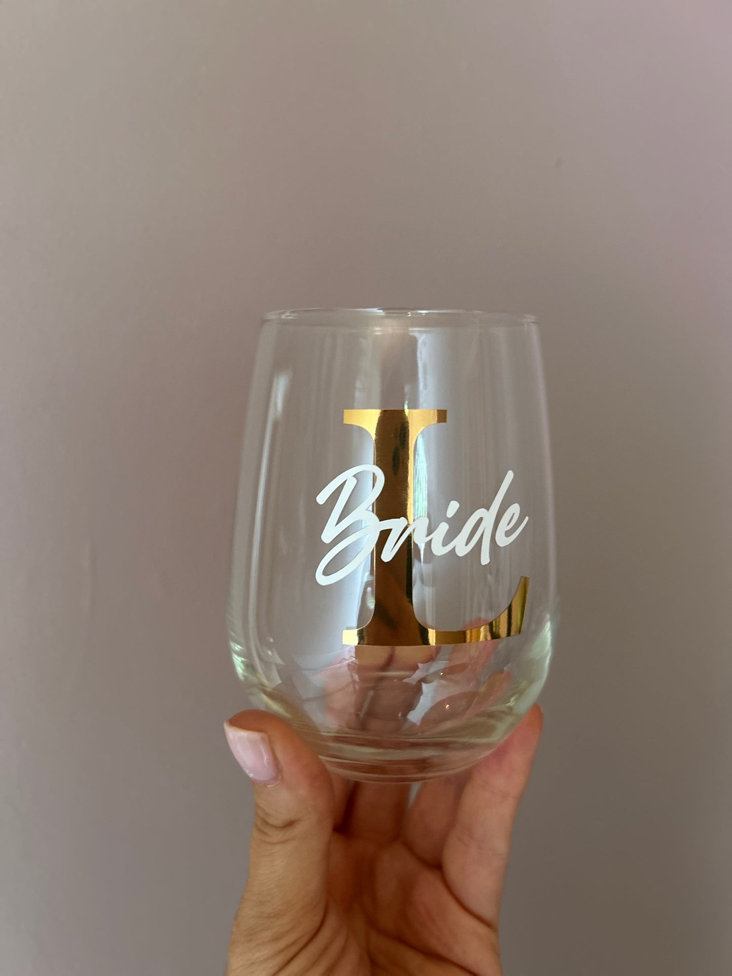 Bride Stemless Wine Glass