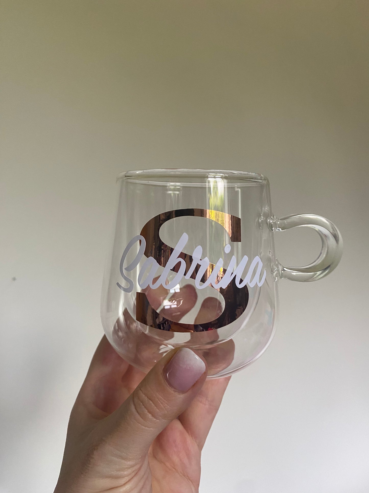 Double Walled Initial Mug