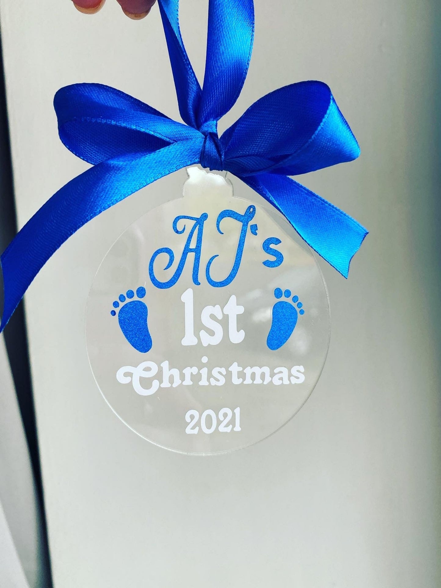 First Christmas Bauble - Blue