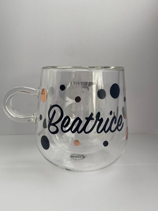 Double Walled Polka Dot Mug