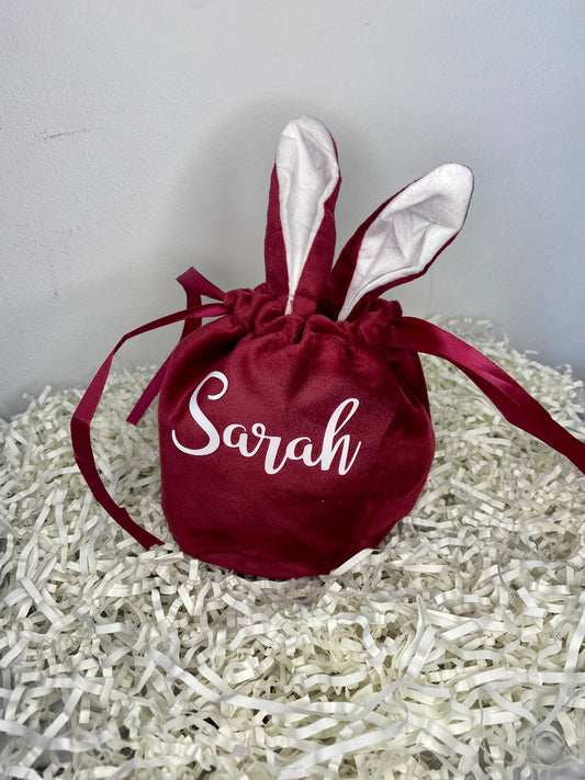 Mini Easter Bunny Bag - Wine